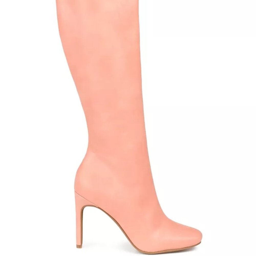 Journee Collection Women's Glenda Extra Wide Calf Tall Boot Size 10; Pink